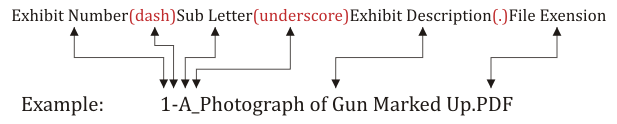 Sub Exhibit Naming Convention